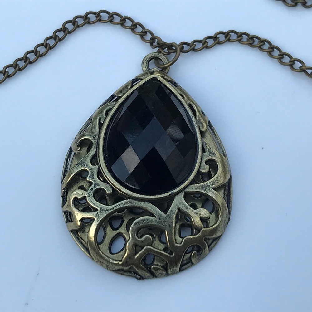 Women Necklace Fashion Jewelry Bronze/Black Tone - Picture 8 of 8